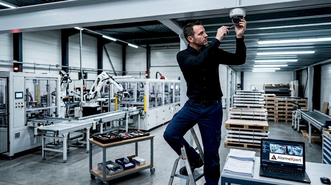 Vidéosurveillance chaîne production industrielle : guide 2026