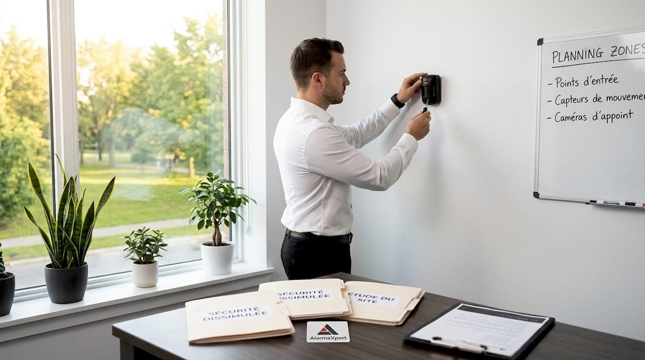 Installation alarme discrète bureaux : guide 2026