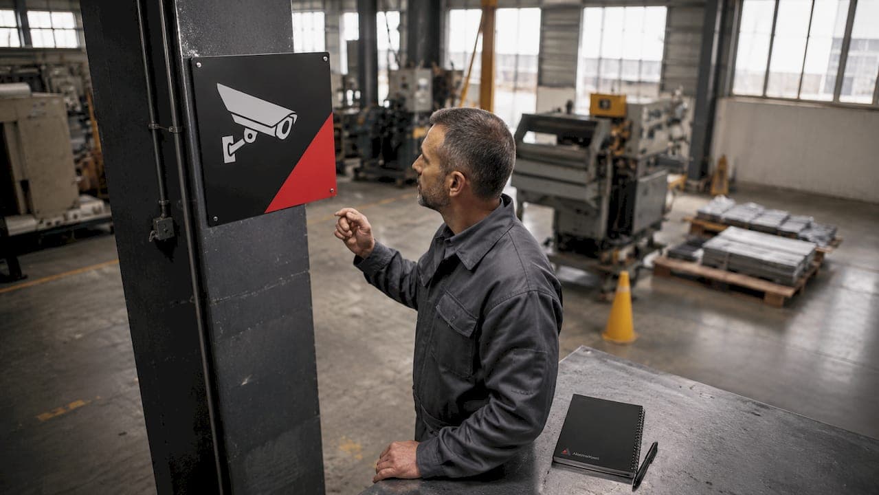 Signalétique vidéosurveillance obligatoire en usine : guide 2026